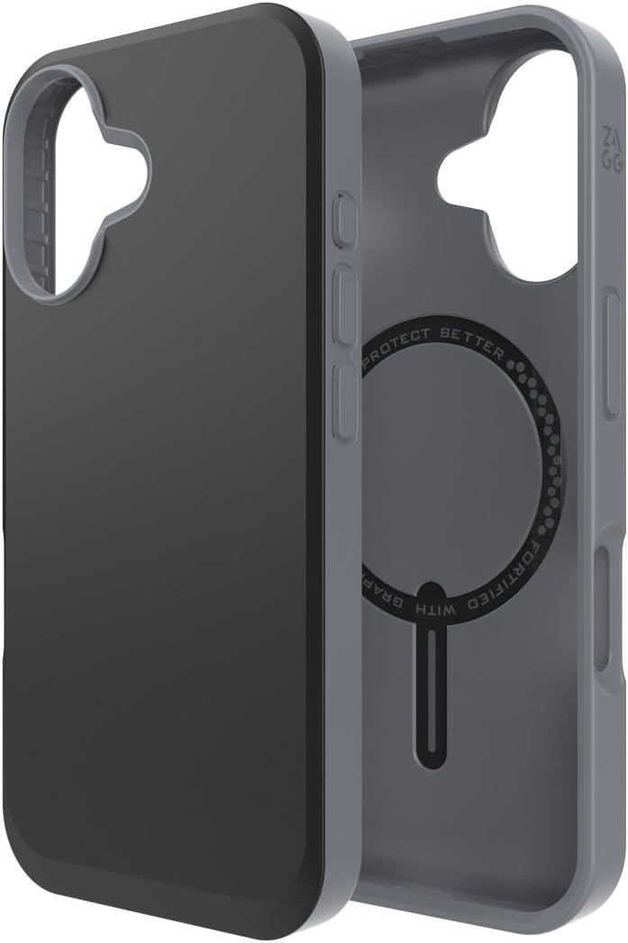 ZAGG SoHo Snap Case for iPhone 16 Pro - MagSafe Compatible, 10ft Drop Protection, Graphene-Infused, Wireless Charging, Eco-Friendly, Two-Tone Design, Black - Image 7