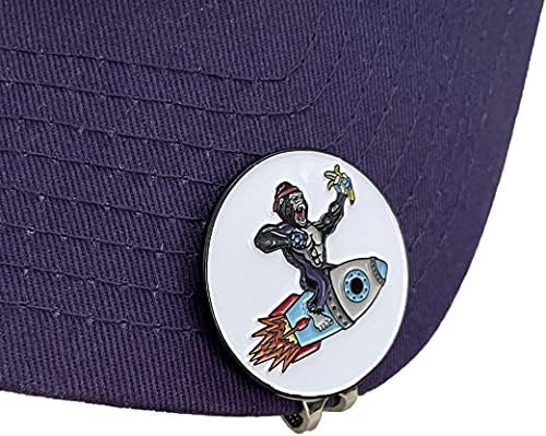 Balanced Co. Apes Together Strong Golf Hat Clip with Enamel Magnetic Ball Marker image 5