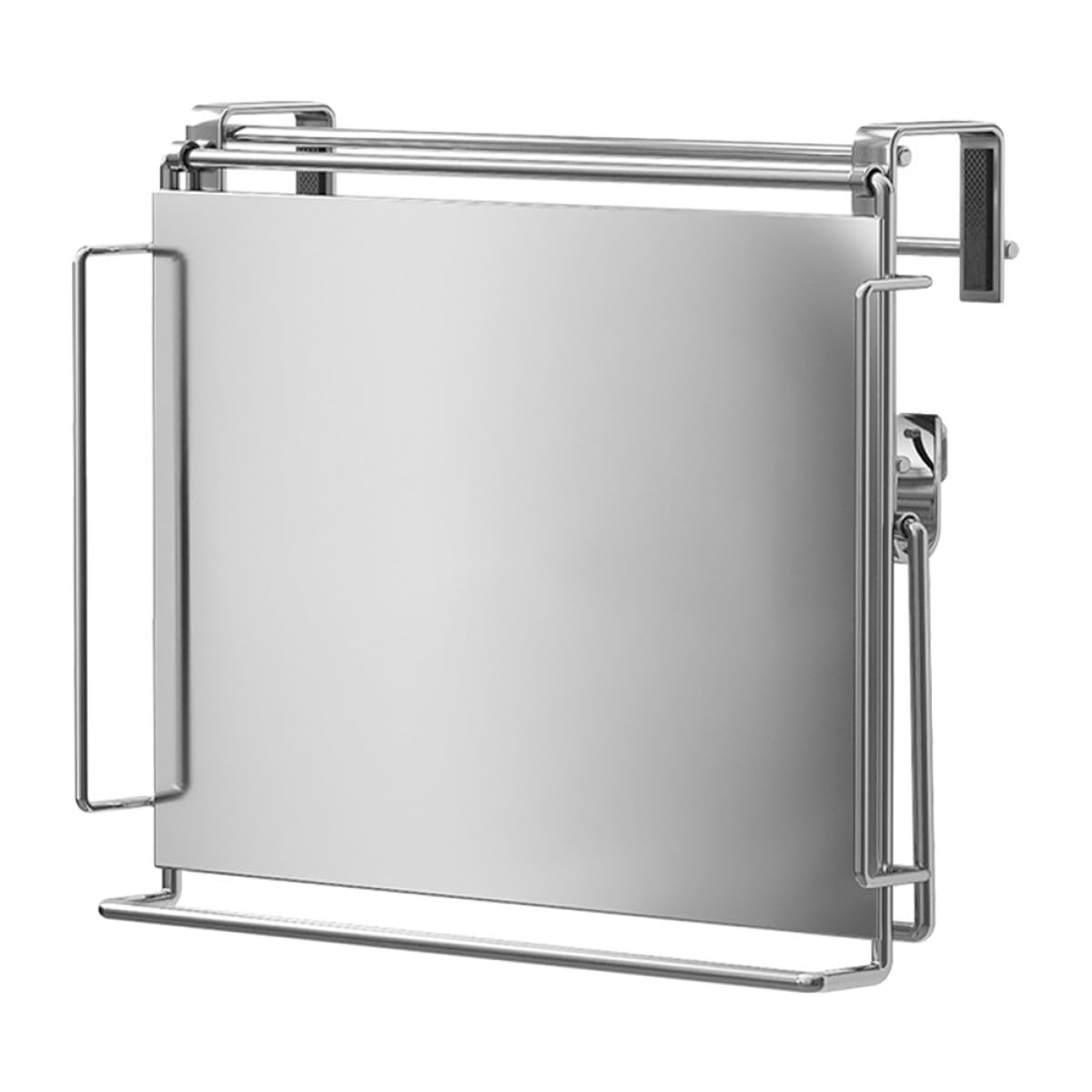 Tofficu Organisateur à Suspendre en Acier Inoxydable Argenté la Porte Étagère Suspendue Multifonctionnelle Pliable Rangement Pratique sans Perçage Cuisine et Salle de Bains