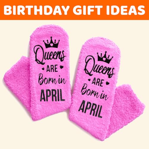 Image of HAPPYPOP Birthday Gifts Ideas for Women - January February March Birthday Socks in Pink
