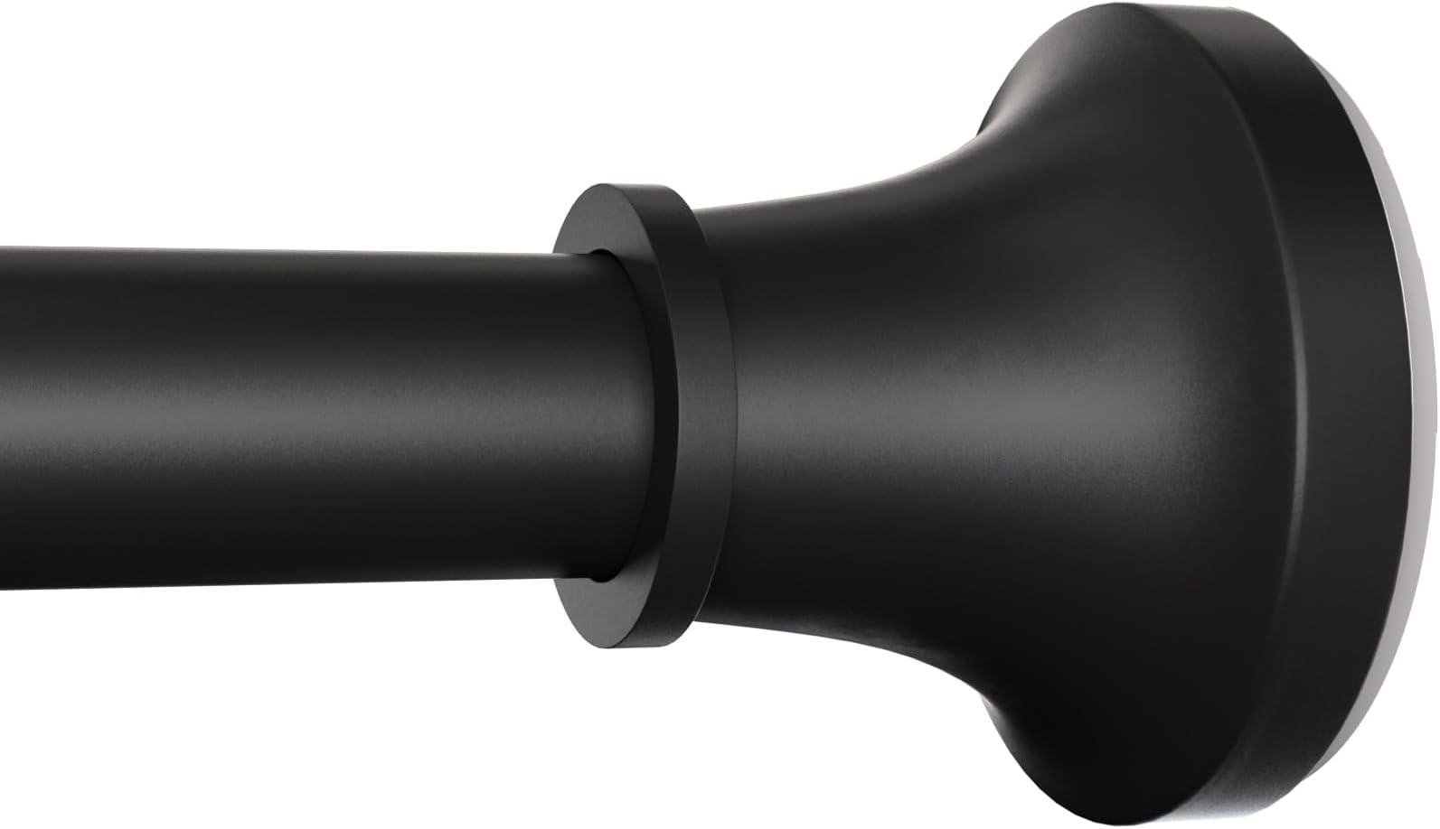 Adjustable Shower Curtain Rod 31-80 Inch, Never Rust Stainless Steel Black Tension Rod, 1" Heavy Duty No-Drill for Bathroom, Kitchen & Closet