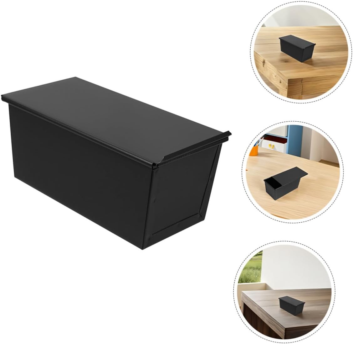 Nonstick Stainless Iron Bread Pan 1000g with Lid Covered Loaf Pan for Toast Baking and Homemade Sandwich Storage