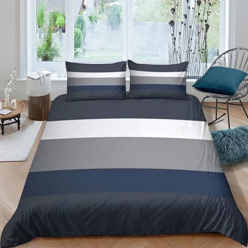 Housse de couette 3D à rayures pour chambre d'enfant design géométrique - 4