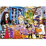 Halloween Jigsaw Puzzles 100 Pieces Costume Party Colorful Puzzle for Family Game Gift, 27.5 x 19.7 Inch