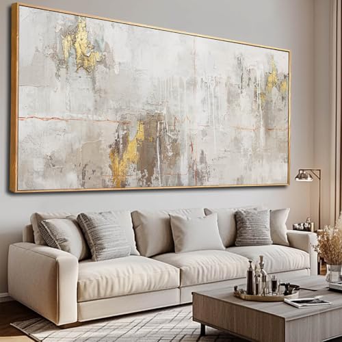 VAYIMDH Abstract Canvas Wall Art Graffiti Wall Decor Gold and