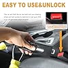 Steering Wheel Lock, Car Steering Wheel Locks, Heavy Duty Universal Steering Wheel to Seat Belt Lock, Double Car Anti Theft Device, Fits Most Vehicles, 3 Keys, Yellow #1