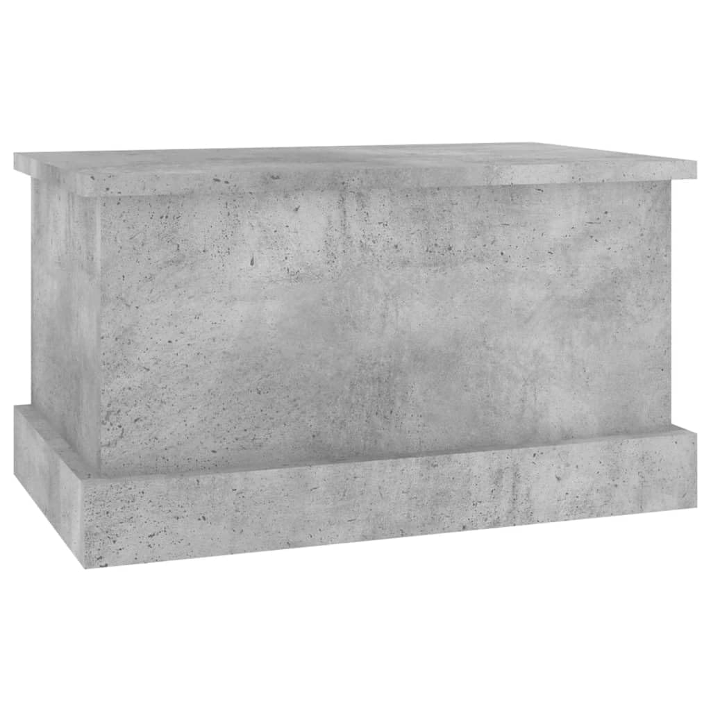 Baule grigio cemento in legno 50 x 30 x 28 cm con coperchio, contenitore e sedile, ideale come contenitore per giocattoli, portabiancheria, cassapanca organizer per corridoio, soggiorno