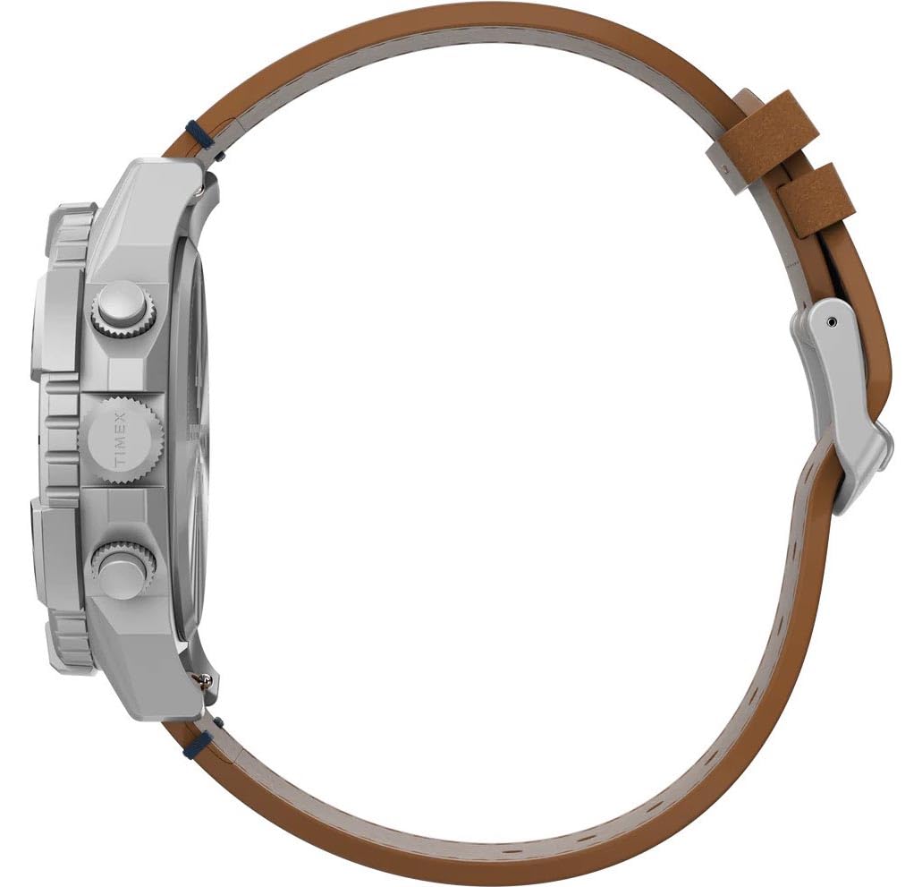 Timex Men's Chronograph Quartz Watch with a Leather Strap Ridge Chrono
