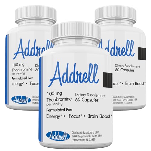 Focus Pep Addrell Energy Stimulant Pills- Study Supplement Alternative Pill, Natural Nootropic Supplements & Cognitive Enhancer Substitute to Elevate Mental Clarity for Women & Men- 180 Capsules