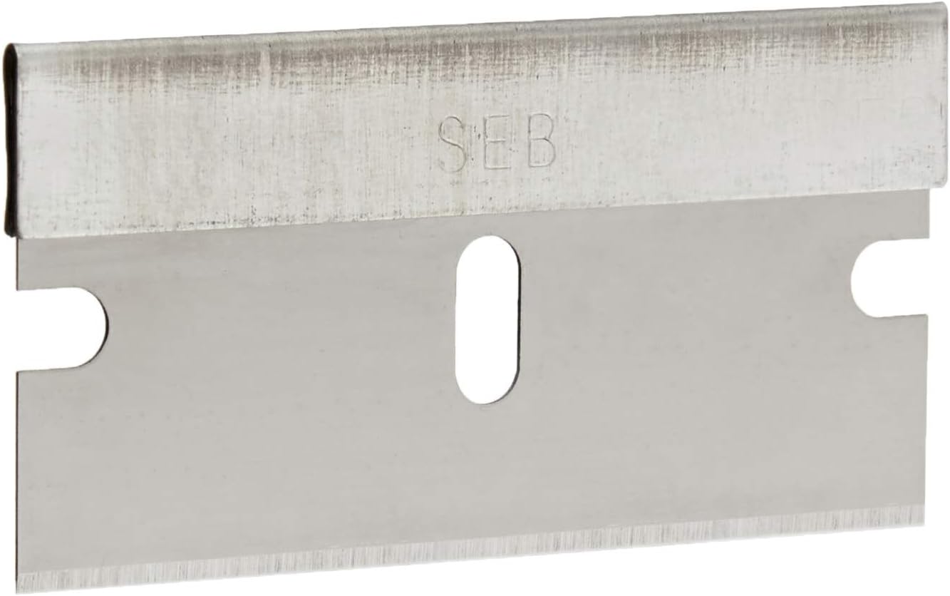 Single Edge Razor Blades for Scraper, Box Cutting, 100 count with Clam Shell Storage