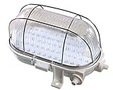 as - Schwabe LED Ovalleuchte 4 W, 400Lm IP 44 geeignet für den Aussenbereich, Garten, Keller, Garage, weiß, 56801