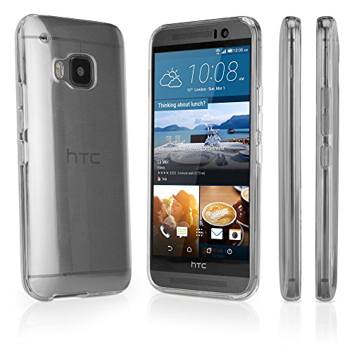 BoxWave Case Compatible with HTC One (M9 2015) - Pure Crystal Slip, Durable, Flexible Transparent TPU Cover - Crystal Clear