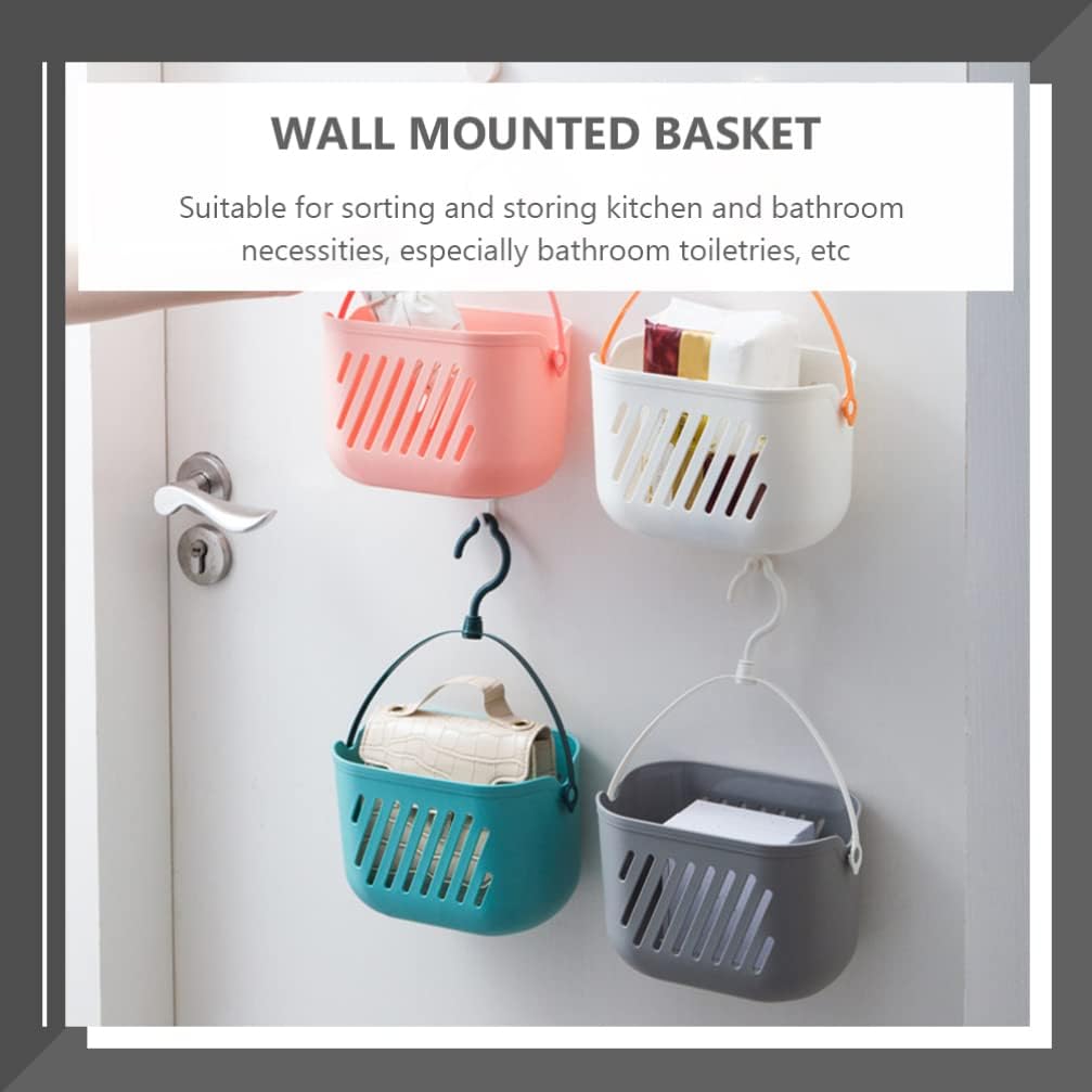 DOITOOL Hanging Shower Caddy Plastic Shower Basket with Hook Portable Small Hanging Organizer for Bathroom Kitchen Storage 10X5X10 Inches