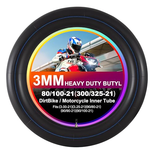 Heavy Duty 3mm Thick Motorcycle Inner Tube Replacement 80/100-21 Tire Tube Compatible with 3.00-213.25-2190/80-2190/90-2190/100-21