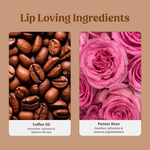 Image of Vilvah Tinted Lip Balm Combo | Annapoorna Filter Coffee & Rose Milk Natural Lip Balms | Hydrates Dry, Chapped & Pigmented Lips | Adds Pink & Brown Tint | Lightens Dark Lips | 10g Each