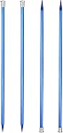 Uxcell 4Pcs Aiguilles à tricoter en aluminium 4mm (US Taille 6) Aiguille de tricot pointée unique 13.8 Inches Longueur Outil de tissage en métal pour les projets faits à la main DIY, violet