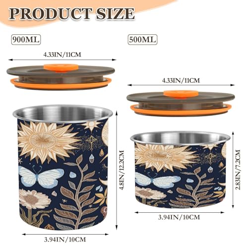 Bote de Café de Acero Inoxidable Boho Sun and Moon 17oz miniatura 2