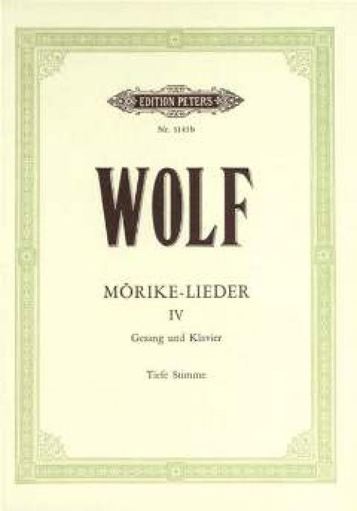 EDITION PETERS WOLF HUGO MÖRIKELIEDER 53 SONGS VOL.4 VOICE AND