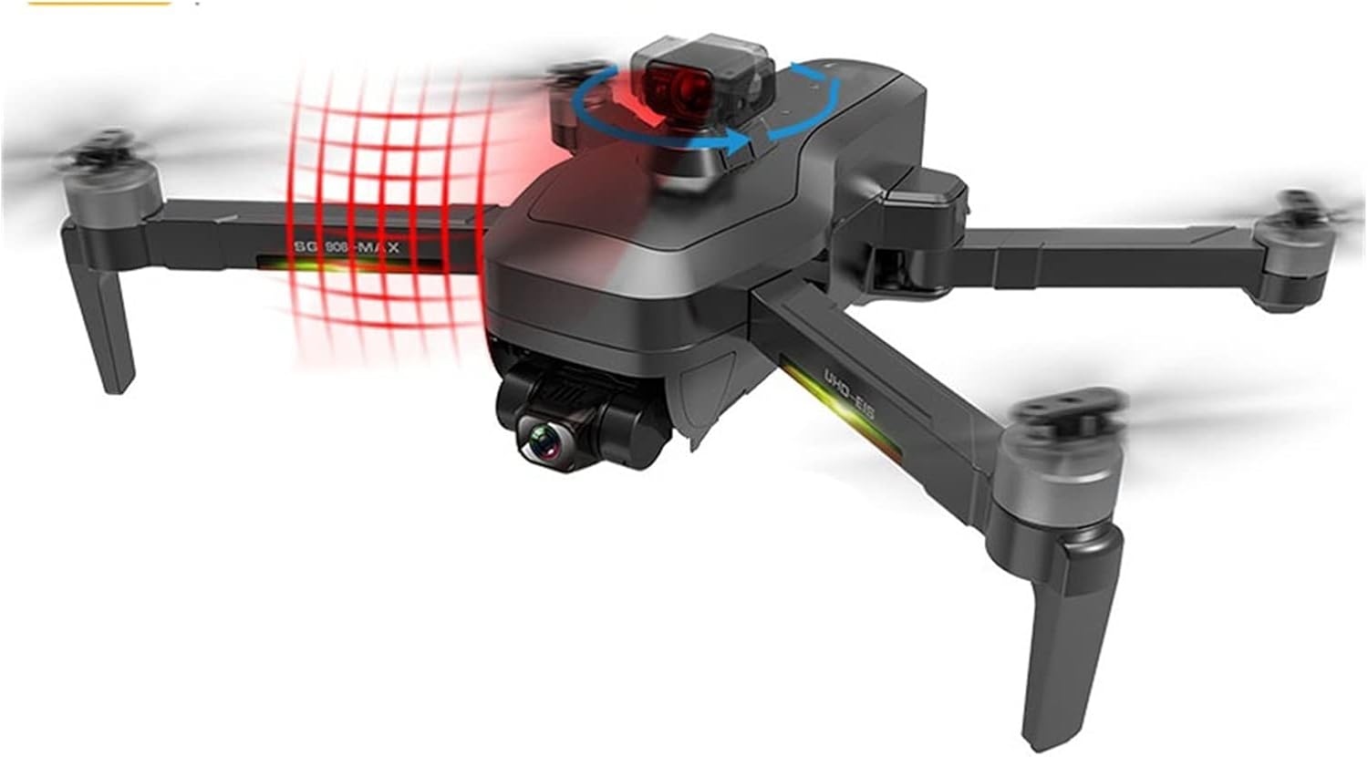 Drone 3-Axis 4K HD Camera Drone 360 Obstacle Avoidance FPV 5G WiFi 3K RC Distance Professional GPS Dron Quadcopter One Key Take Off/Landing (Color : MAX-2B Size : 1) (Max1 2b)