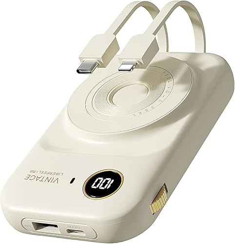 Portable Power Bank Fast Charging, 10000mAh Portable Charger with 2 Cables,15W Charger for iPhone, Samsung, Huawei Super Safe Battery Pack (WH)