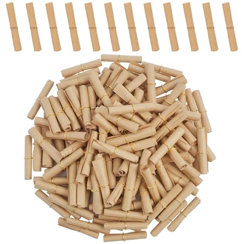 Lot de 100 mini rouleaux de papier tombola vintage pour messages, petites notes pour mariage, fête, Saint-Valentin, anniversaire, fête