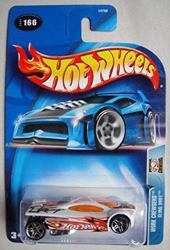 HOT WHEELS WORK CREWSERS, WHITE/ORANGE SLING SHOT #166 PR5