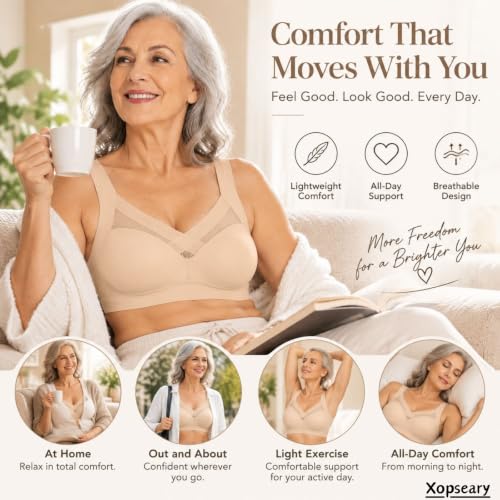 Xopseary Push Up Bras for Women Black 2XL Seamless Anti-Sagging Bras - image 7
