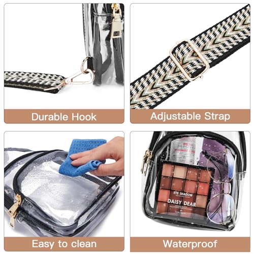 Clear Stadium Approved Clear Sling Bag Crossbody Purses for Women Transparent with Adjustable Strap2
