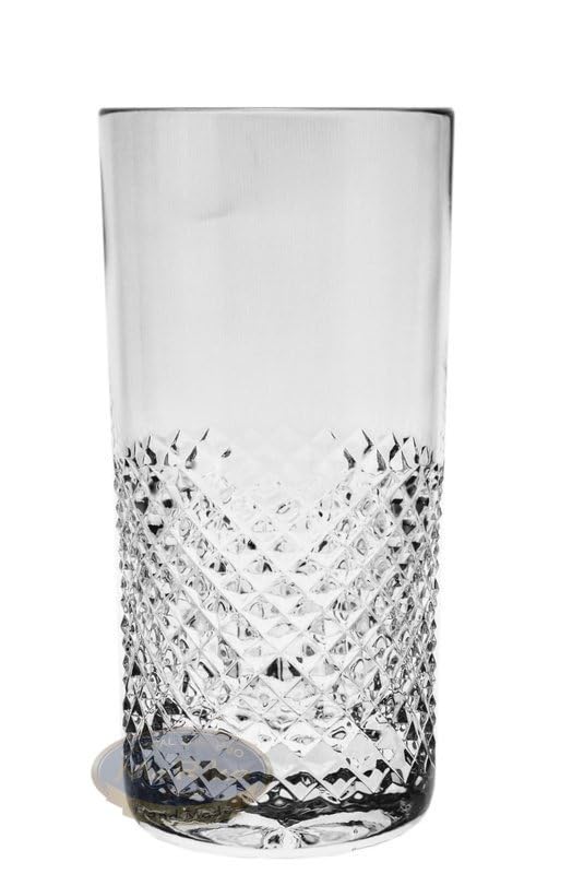 MaRika Kryształowe szklanki do wody i szklanki do picia 320 ml – klasyczne, ręcznie zdobione eleganckie szkło – zestaw 6 sztuk w opakowaniu prezentowym, idealne na co dzień i jako prezent