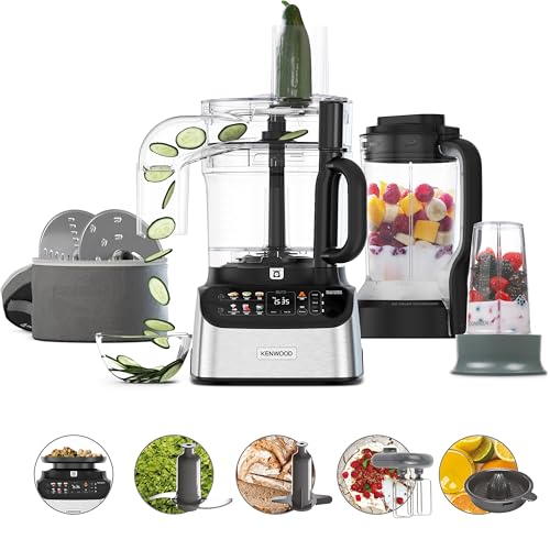 Kenwood MultiPro OneTouch FDM73.850SS – 3-in-1 Kompakt-Küchenmaschine & Mixer, 12 Zubehörteile,...