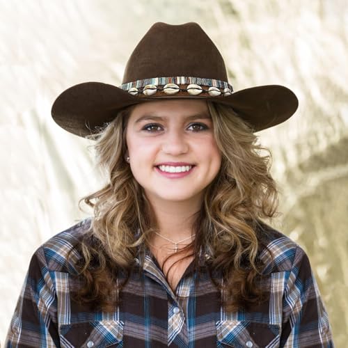 Image of Cowboy Hat Bands for Men Women, Leather Hatbands Belt for Cowboy /Western /Fedora /Cowgirl Hats