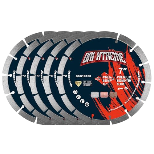 Image of 7 Inch Diamond Saw Blade 5Pcs, General Purpose Segmented Blade