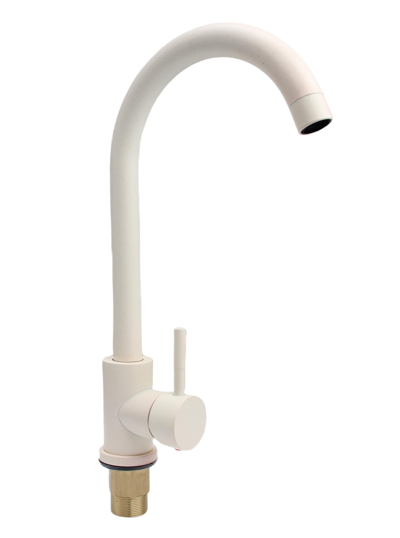 Faizee Home | Granitspüle 100x50 cm – Modell Napoli mit 2 Becken & Abtropffläche | Beidseitig montierbare Einbauspüle für Küche | Küchenspüle inkl. Armatur & Siphon-Set (Genial, Beige)