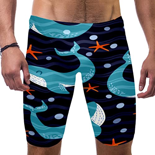 Traje de baño de natación azul ballena DAPHL para piscina