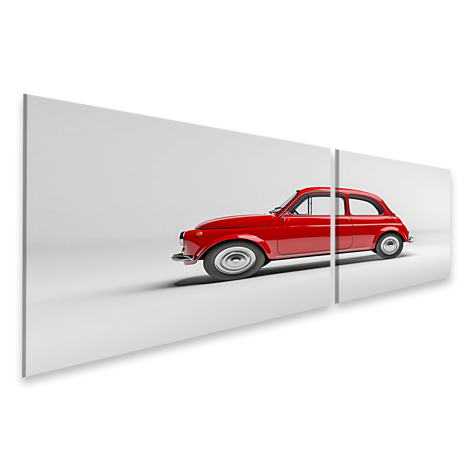 islandburner Pintura Prime en lienzo, coche pequeño estudio rojo clásico, sala de estar, amantes de los coches, taller de automóviles, pinturas, arte de pared, póster