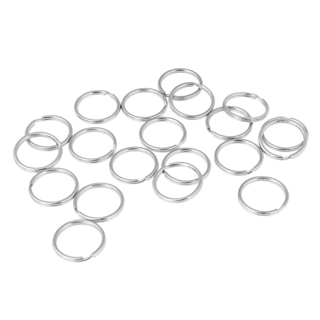 10 set di 20 portachiavi a forma di foglia, anelli per portachiavi, artigianato, 1,8 x 28 mm