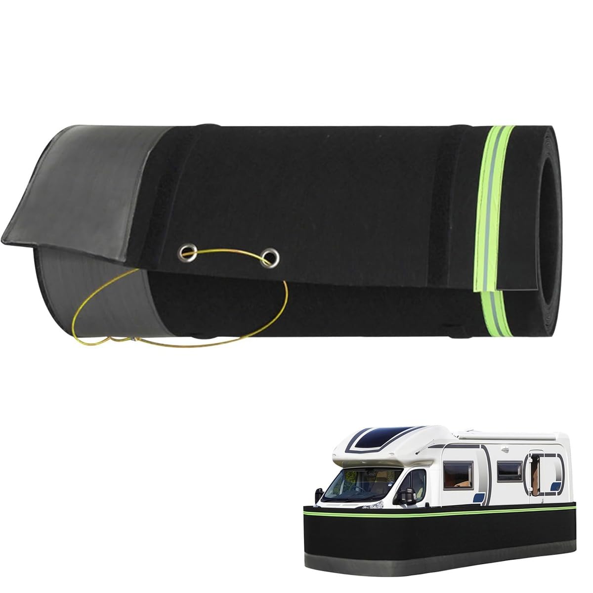 Battiscopa invernale per camper ispessimento per rimorchio da viaggio, facile installazione per rimorchio per il freddo, accessorio da campeggio invernale durevole