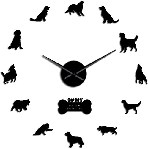 Kit de reloj acrílico moderno para diseño de pared, reloj de pared sin marco 3D con calcomanías de espejo para decoración de sala de estar, B-37