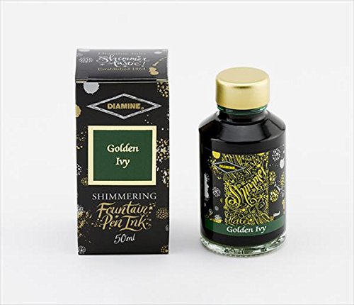 Diamine - Shimmering Fountain Pen Ink, Golden Ivy 50ml