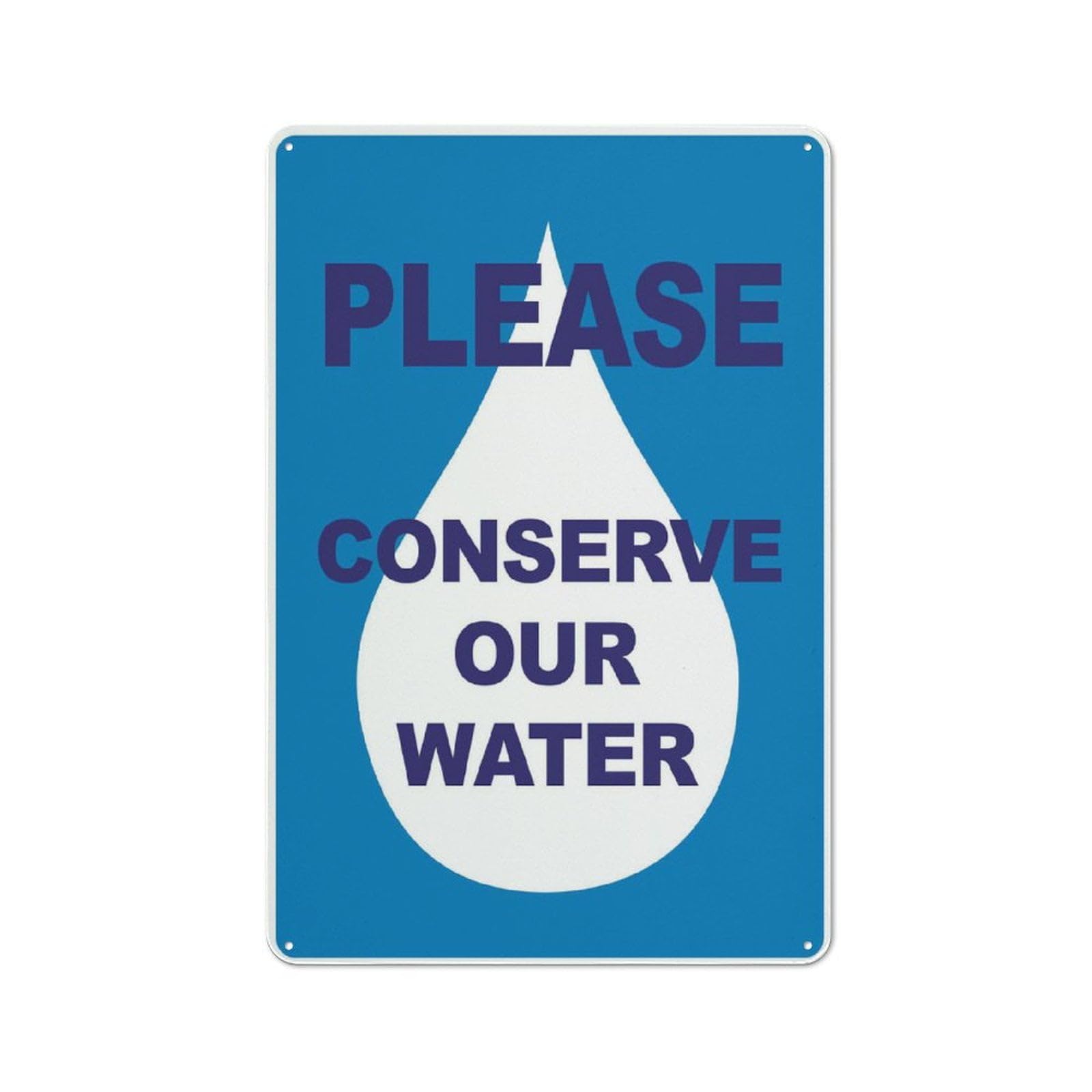 Please Conserve Our Water Classics Wall Art for Cozy Decor for kitchen Cafe living Room Farmhouse Restaurant Chic Plaque Decorative Gifts Tin Sign 8x12 Inch