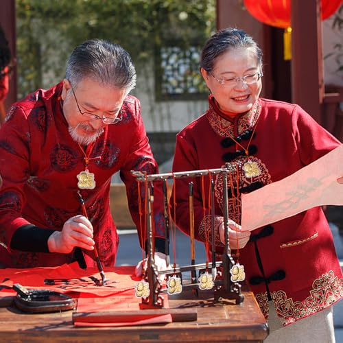 Easywiny 30 peças de pingentes de ano novo chinês Lucky Fu presente de ano novo chinês estátuas de c