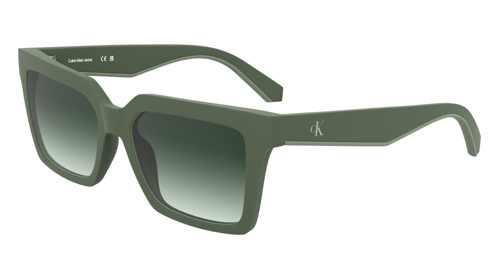 Calvin Klein Jeans Unisex Adult Sunglasses CKJ25602S - Matte Sage with Gradient Green Lens