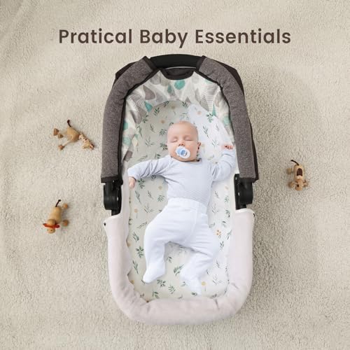 Image of david's kids 3 Pack Bassinet Sheets, Ultra Soft Breathable Comfortable Baby Sheet Set for Boys Girls Neutral, Univeral Fit for Most Cradle and Bassinet Mattress, Leaf & Floral