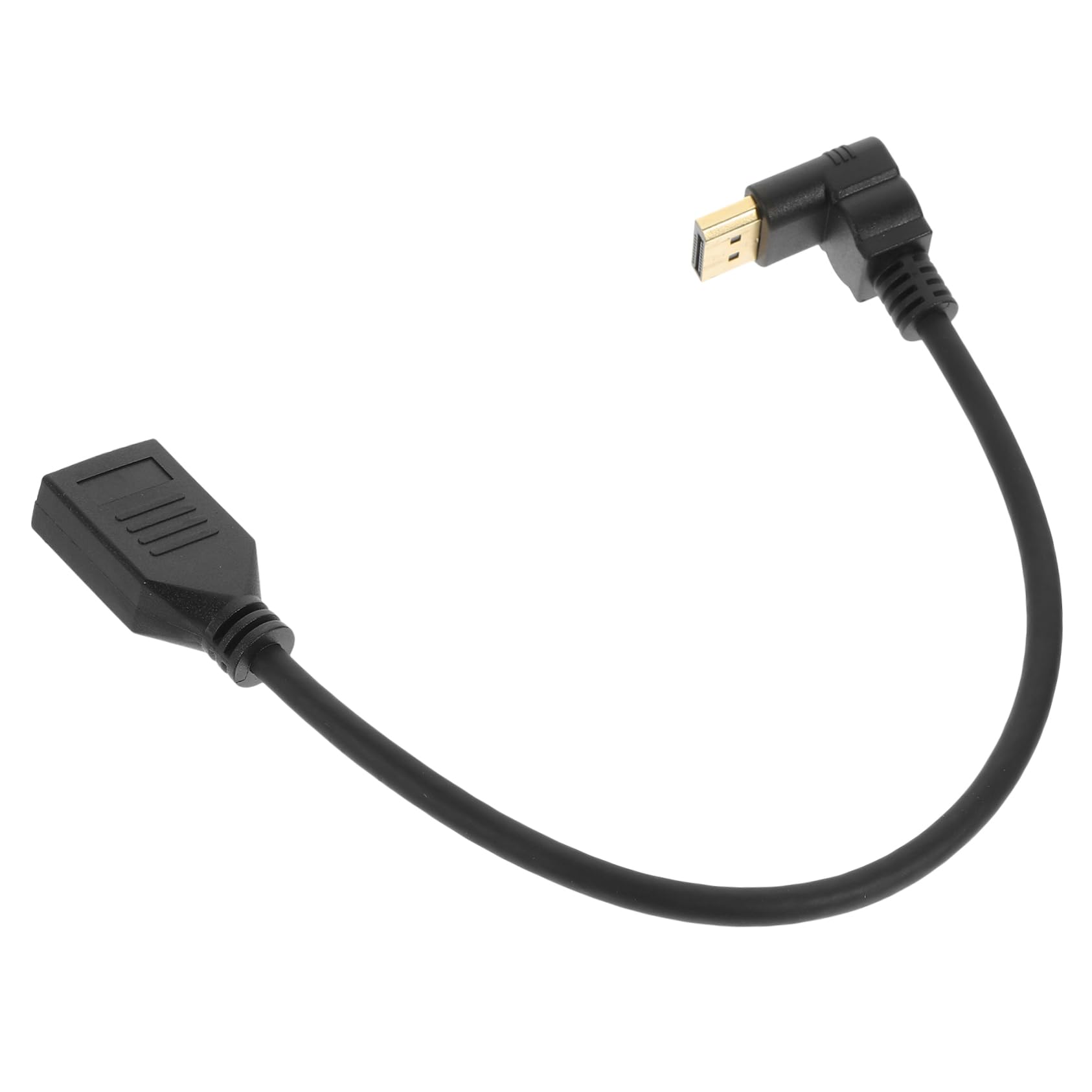 SHOWERORO .2 Extension Cord Monitor Accessory Male to Female Cable 90 Degree Bend 4k Ultra Cable