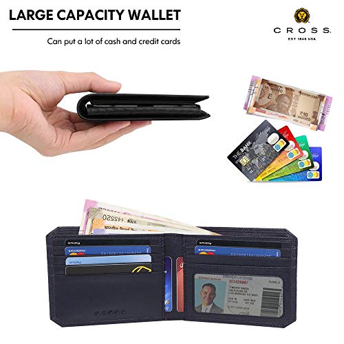 Cross Blue Men's Wallet Stylish Genuine Leather Wallets for Men Latest Gents Purse with Card Holder Compartment (AC798555) 3 51klC4069iL