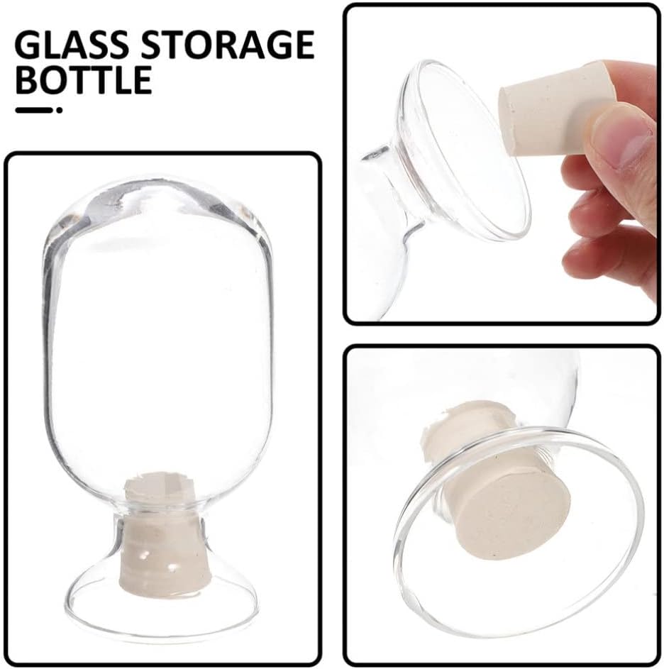 2pcs Match Bottle Fireplace Match Holder Holder Clear stick Cloche Glass Jar Glass Cloche s Storage Bottle Display es Jars Empty