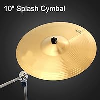 Vista 3 de Platillo de tambor, instrumento musical de platillo de chapoteo de latón de 10 pulgadas para batería