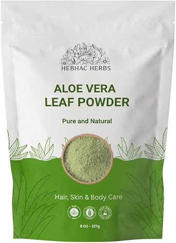 Aloe Vera en polvo orgánico  227 g (8 oz) Aloe Vera en polvo para cabello y cara  Aloe Barbadensis  AloeVera, cuidado natural del cabello y la piel,