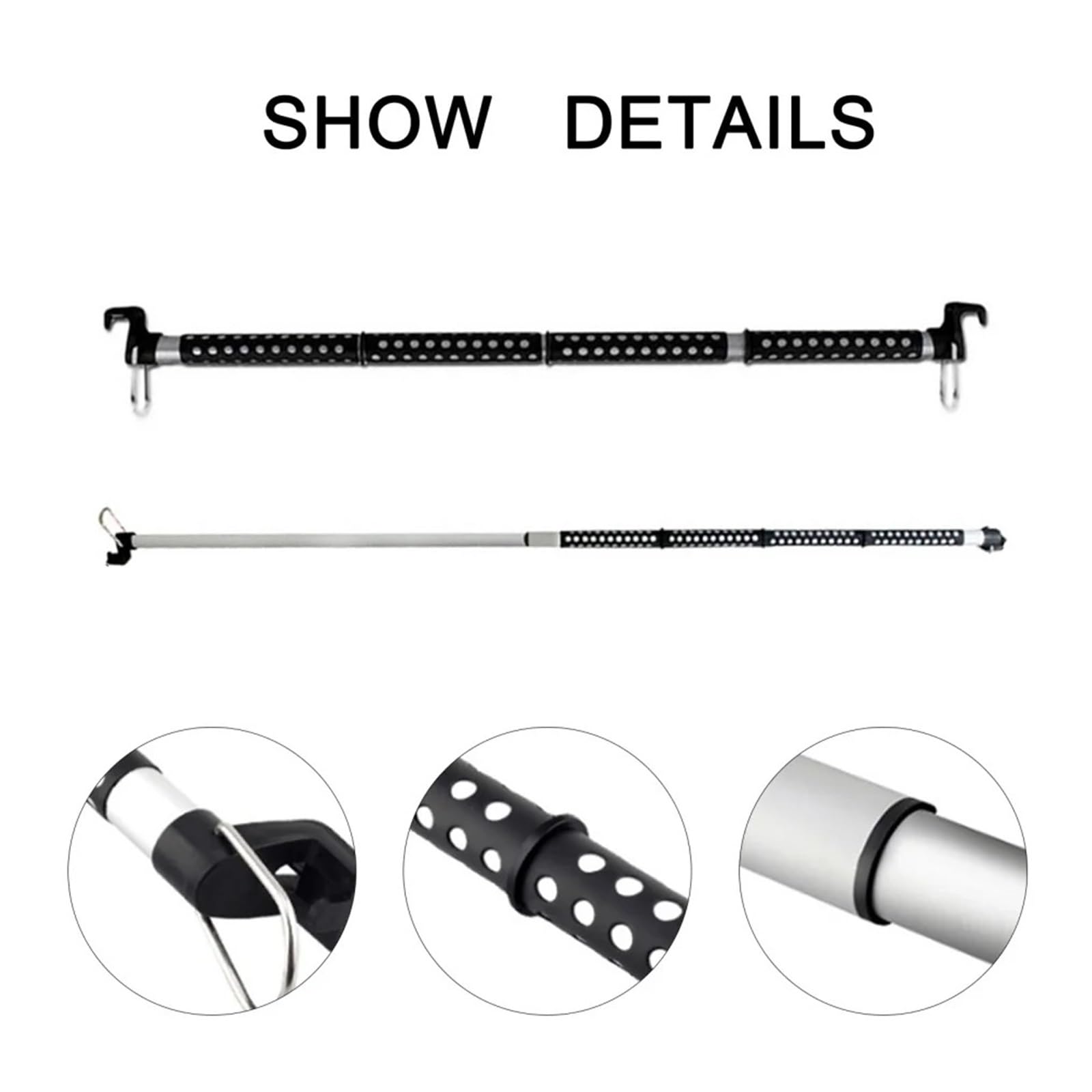 Muzhen Store Appendiabiti for Auto Lunghezza Regolabile Universale esteso Appendiabiti for Auto Appendiabiti Asta for Vestiti Appendiabiti Porta Abiti Organizzatore for la casa