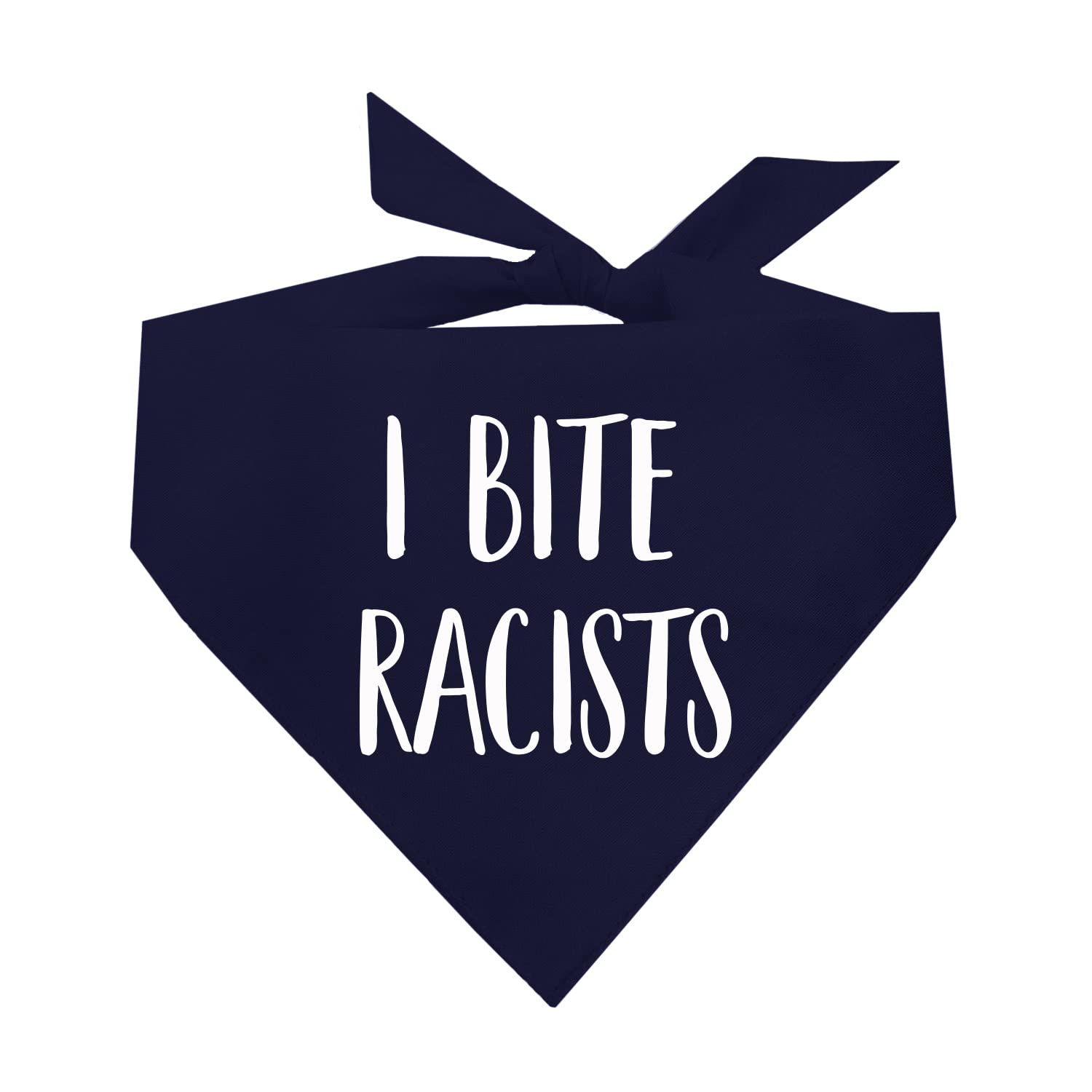 I Bite Racists Dog Bandana (259 Navy, One Size)